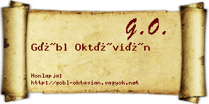 Göbl Oktávián névjegykártya
